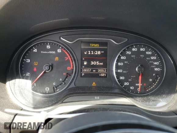2015 Audi A3 Premium Plus z VIN WAUEFGFF0F1040443, wystawiony jako Copart lot #58037715 z przebiegiem 108 357 mil mil oraz Szkoda całkowita • Salvage title. Historia ofert i sprzedaży dostępna na DreamBid. Obrazek 9.