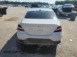 2022 Genesis G70 3.3T with VIN KMTG54TE8NU085587, listed as a Copart auction lot 57897535 with 23,785 mi miles and Salvage title. Bid and sale history available at DreamBid. Image 6.