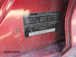 2016 Hyundai Sonata SE z VIN 5NPE24AF9GH360729, wystawiony jako Copart lot #58663375 z przebiegiem 140 837 mil mil oraz Szkoda całkowita • Salvage title. Historia ofert i sprzedaży dostępna na DreamBid. Obrazek 12.