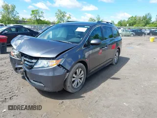 2017 Honda Odyssey EX z VIN 5FNRL5H42HB009458, wystawiony jako IAAI lot #42344461 z przebiegiem 102 226 mil mil oraz . Historia ofert i sprzedaży dostępna na DreamBid. Obrazek 2.