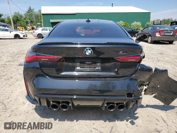 2022 BMW M4 Competition xDrive with VIN WBS43AZ02NCH67299, listed as a Copart auction lot 58264194 with 19,176 mi miles and Salvage Title. Bid and sale history available at carsss.com. Image 6.