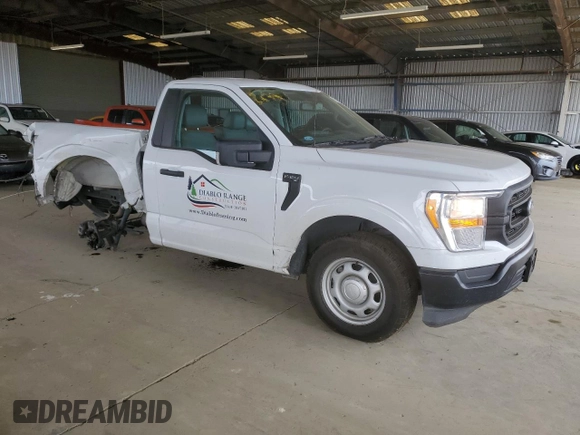 2022 Ford F-150 XL with VIN 1FTMF1CB4NKD23966, listed as a Copart auction lot 55717665 with 80,386 mi miles and Salvage title. Bid and sale history available at DreamBid. Image 4.