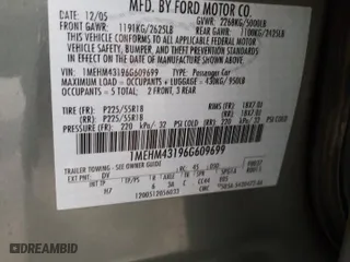 2006 Mercury Montego Premier with VIN 1MEHM43196G609699, listed as a Copart auction lot 84913734 with 84,900 mi miles and Salvage Title. Bid and sale history available at carsss.com. Image 12.
