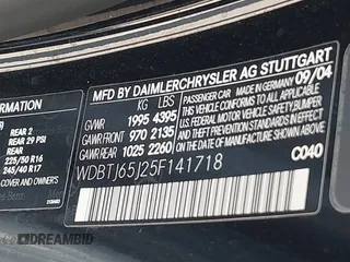 2005 Mercedes-Benz CLK 320 with VIN WDBTJ65J25F141718, listed as a IAAI auction lot 42226579 with 158,820 mi miles and . Bid and sale history available at carsss.com. Image 9.