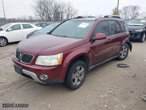 2007 Pontiac Torrent with VIN 2CKDL73F876027006, listed as a IAAI auction lot 41564454 with 185029 miles. Bid and sale history available at carsss.com. Image 2.