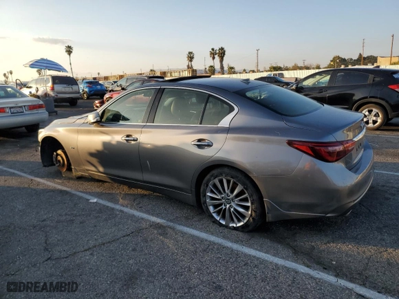 2018 Infiniti Q50 2.0t LUXE with VIN JN1CV7AP8JM240154, listed as a Copart auction lot 43212665 with NaN miles and Salvage Title. Bid and sale history available at carsss.com. Image 2.