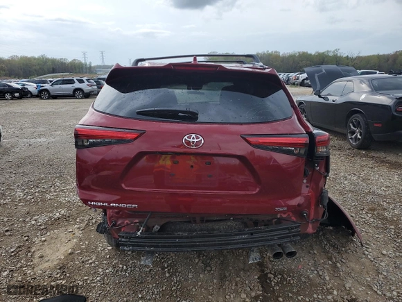 2023 Toyota Highlander L with VIN 5TDKDRAH1PS021615, listed as a Copart auction lot 51592695 with 41,679 mi miles and Salvage Title. Bid and sale history available at carsss.com. Image 6.
