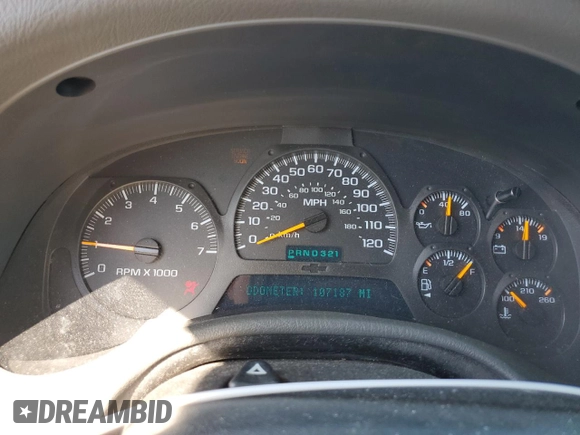 2002 Chevrolet TrailBlazer LTZ with VIN 1GNDT13S322212983, listed as a Copart auction lot 53608405 with 107,187 mi miles and Salvage Title. Bid and sale history available at DreamBid. Image 9.