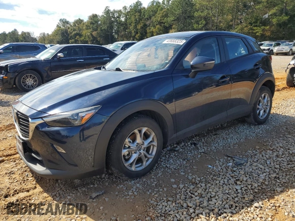 2021 Mazda CX-3 Sport with VIN JM1DKDB78M1515924, listed as a Copart auction lot 43688325 with 56,271 mi miles and Salvage Title. Bid and sale history available at carsss.com. Image 1.