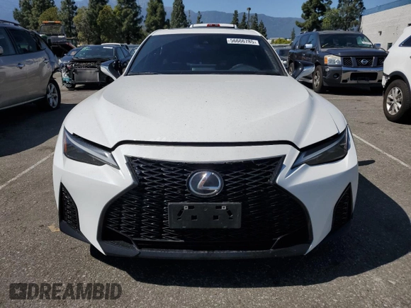 2024 Lexus IS 300 F Sport z VIN JTHB81F24R5054433, wystawiony jako Copart lot #56666785 z przebiegiem 5 562 mil mil oraz Szkoda całkowita • Salvage title. Historia ofert i sprzedaży dostępna na DreamBid. Obrazek 5.