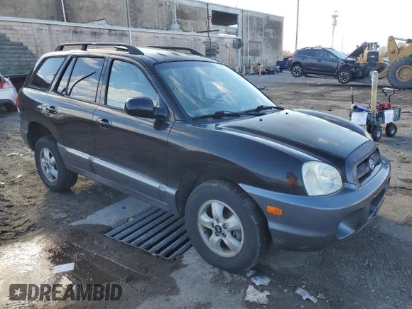 2005 Hyundai Santa Fe GLS with VIN KM8SC13EX5U966400, listed as a Copart auction lot 80776403 with 132,840 mi miles and Salvage Title. Bid and sale history available at carsss.com. Image 4.