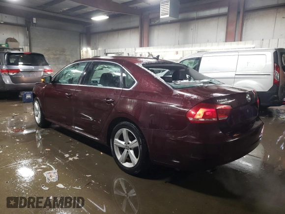 2013 Volkswagen Passat SE with VIN 1VWBH7A39DC090351, listed as a Copart auction lot 45760715 with 167,404 mi miles and Salvage Title. Bid and sale history available at carsss.com. Image 2.