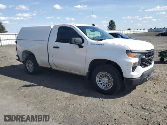 2023 Chevrolet Silverado 1500 Work Truck with VIN 3GCNAAEK7PG357748, listed as a Copart auction lot 55320375 with 118,112 mi miles and Clean Title. Bid and sale history available at DreamBid. Image 4.