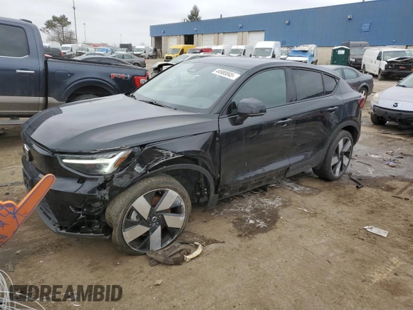 2023 Volvo C40 Ultimate with VIN YV4ED3GM5P2066575, listed as a Copart auction lot 44980045 with 18,436 mi miles and Salvage Title. Bid and sale history available at DreamBid. Image 1.