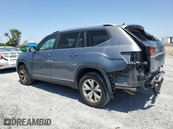 2018 Volkswagen Atlas SEL z VIN 1V2MR2CA5JC597037, wystawiony jako Copart lot #49145785 z przebiegiem 59 105 mil mil oraz Szkoda całkowita • Salvage title. Historia ofert i sprzedaży dostępna na DreamBid. Obrazek 2.
