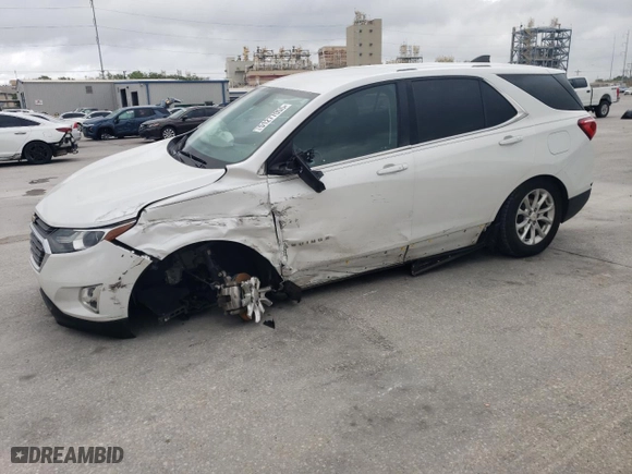 2018 Chevrolet Equinox LT with VIN 2GNAXJEV7J6140024, listed as a Copart auction lot 51277055 with 104,681 mi miles and Salvage Title. Bid and sale history available at carsss.com. Image 1.