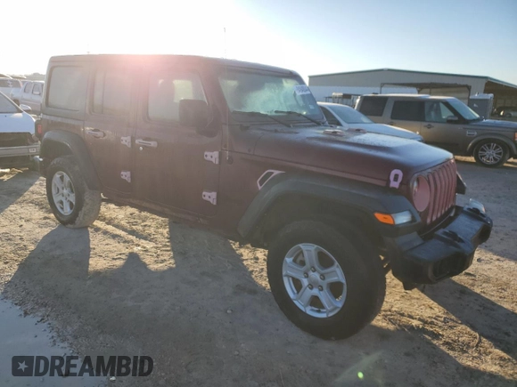 2021 Jeep Wrangler Unlimited Sport Altitude with VIN 1C4HJXDN7MW704830, listed as a Copart auction lot 84948044 with 42,321 mi miles and Salvage title. Bid and sale history available at DreamBid. Image 4.