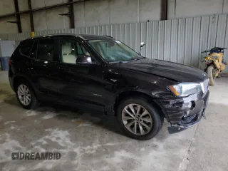 2015 BMW X3 xDrive28i with VIN 5UXWX9C5XF0D59643, listed as a Copart auction lot 54553515 with 76,729 mi miles and Salvage Title. Bid and sale history available at DreamBid. Image 4.
