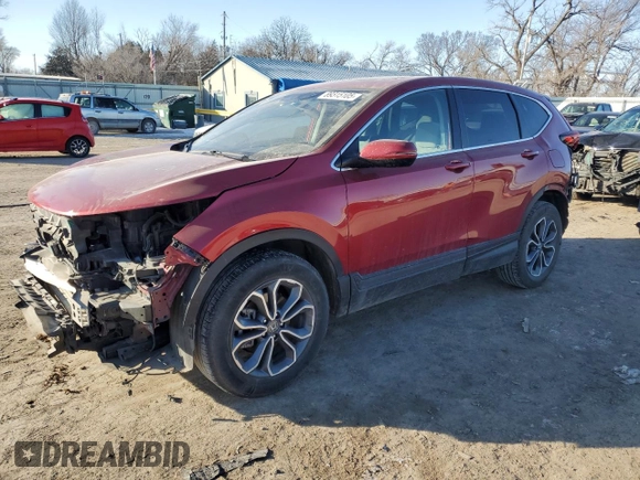 2022 Honda CR-V EX with VIN 7FARW2H53NE033248, listed as a Copart auction lot 89315105 with 102,029 mi miles and Salvage Title. Bid and sale history available at carsss.com. Image 1.