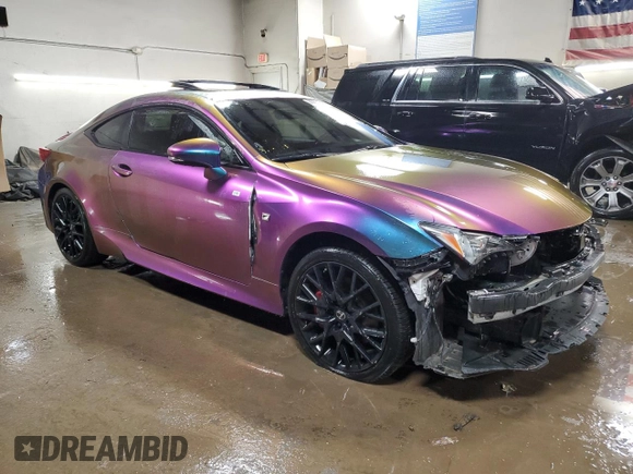 2017 Lexus RC 350 with VIN JTHSE5BC1H5007826, listed as a Copart auction lot 85651624 with 76,539 mi miles and Salvage title. Bid and sale history available at DreamBid. Image 4.