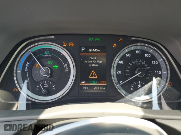 2022 Hyundai Sonata Hybrid Blue with VIN KMHL24JJ5NA048421, listed as a Copart auction lot 81915304 with 23,813 mi miles and Clean Title. Bid and sale history available at carsss.com. Image 9.