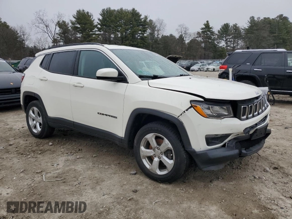 2020 Jeep Compass Latitude with VIN 3C4NJDBB0LT125967, listed as a Copart auction lot 49614375 with 52,845 mi miles and Salvage Title. Bid and sale history available at carsss.com. Image 4.