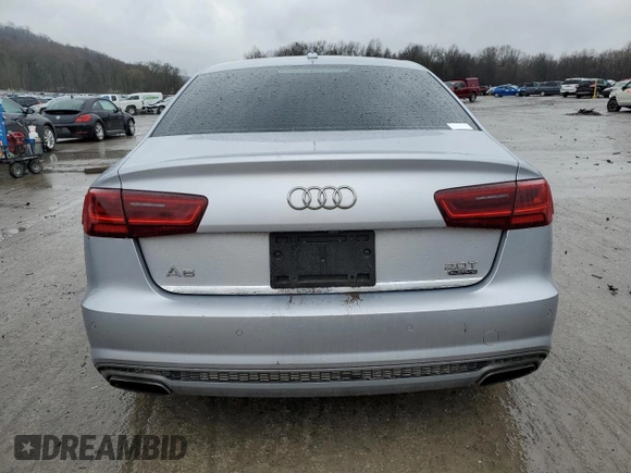 2016 Audi A6 Premium Plus with VIN WAUGFAFC8GN016509, listed as a Copart auction lot 52163905 with 136,724 mi miles and Salvage title. Bid and sale history available at DreamBid. Image 6.