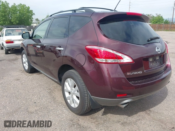 2014 Nissan Murano S with VIN JN8AZ1MW5EW529631, listed as a IAAI auction lot 42385719 with 168,182 mi miles and . Bid and sale history available at DreamBid. Image 3.