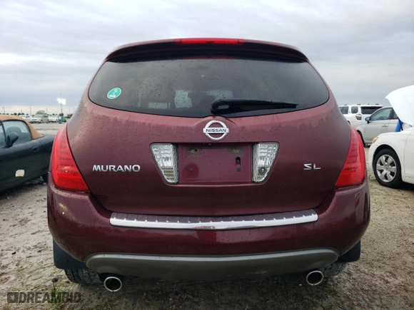 2007 Nissan Murano SL with VIN JN8AZ08T27W516493, listed as a Copart auction lot 74362214 with 67,007 mi miles and Salvage Title. Bid and sale history available at carsss.com. Image 6.