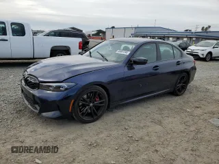 2024 BMW 3 Series M340i with VIN 3MW49FS08R8D87680, listed as a Copart auction lot 48081595 with 6,001 mi miles and Salvage Title. Bid and sale history available at carsss.com. Image 1.
