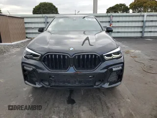2021 BMW X6 xDrive40i with VIN 5UXCY6C00M9E08487, listed as a Copart auction lot 46477895 with 34,000 mi miles and Salvage Title. Bid and sale history available at carsss.com. Image 5.