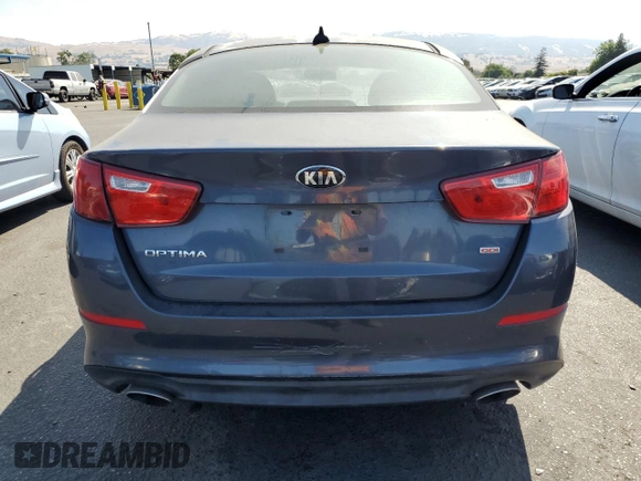 2015 Kia Optima LX with VIN KNAGM4A77F5604983, listed as a Copart auction lot 62608095 with 187,209 mi miles and Clean title. Bid and sale history available at DreamBid. Image 6.