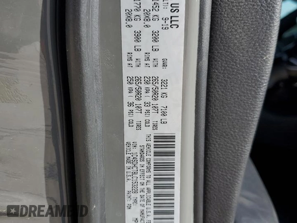 2020 Dodge Durango R/T with VIN 1C4SDHCT8LC153228, listed as a Copart auction lot 80578714 with 103,156 mi miles and Salvage title. Bid and sale history available at DreamBid. Image 12.