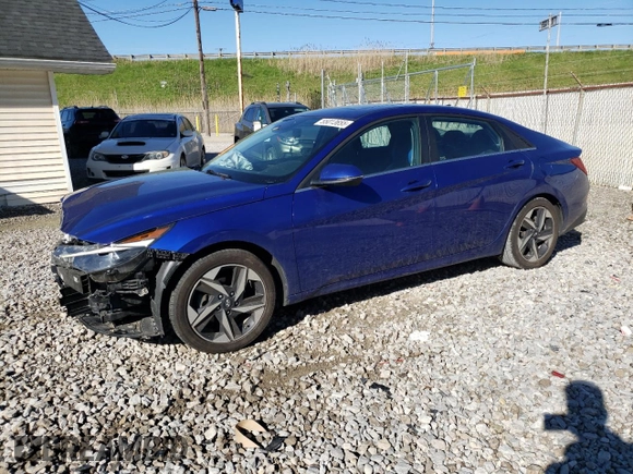 2022 Hyundai Elantra SEL z VIN KMHLN4AG9NU341703, wystawiony jako Copart lot #55013655 z przebiegiem 51 695 mil mil oraz Szkoda całkowita • Salvage title. Historia ofert i sprzedaży dostępna na DreamBid. Obrazek 1.