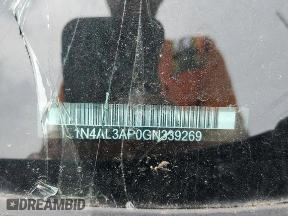 2016 Nissan Altima S с VIN 1N4AL3AP0GN339269, выставлен на аукционе Copart как лот 57816385 с пробегом 74 447 миль миль и На запчасти • Non repairable. История ставок и продаж доступна на DreamBid. Изображение 12.