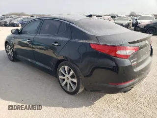 2013 Kia Optima SX with VIN 5XXGR4A65DG229079, listed as a Copart auction lot 46620134 with 154,977 mi miles and Salvage Title. Bid and sale history available at carsss.com. Image 2.