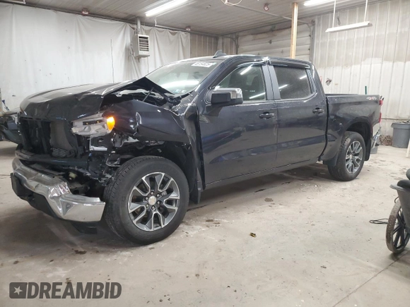 2024 Chevrolet Silverado 1500 LT with VIN 1GCPDKEK0RZ125582, listed as a Copart auction lot 46154625 with 19,869 mi miles and Salvage Title. Bid and sale history available at carsss.com. Image 1.