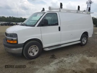 2019 Chevrolet Express Cargo Van with VIN 1GCWGAFG5K1299451, listed as a Copart auction lot 65785654 with 22,343 mi miles and Salvage Title. Bid and sale history available at carsss.com. Image 1.