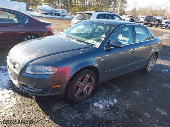2007 Audi A4 2.0T with VIN WAUDF78E57A094502, listed as a IAAI auction lot 41646178 with 199771 miles. Bid and sale history available at carsss.com. Image 2.