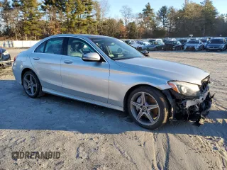 2018 Mercedes-Benz C 300 with VIN 55SWF4KB7JU280340, listed as a Copart auction lot 86372144 with 93,997 mi miles and Salvage Title. Bid and sale history available at DreamBid. Image 4.