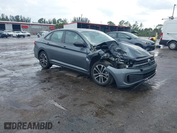 2023 Volkswagen Jetta Sport with VIN 3VWBM7BU8PM005151, listed as a IAAI auction lot 41886412 with 23,351 mi miles and . Bid and sale history available at DreamBid. Image 1.