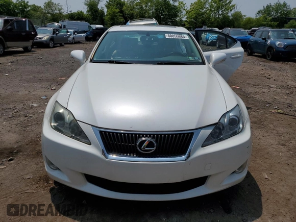 2009 Lexus IS 250 with VIN JTHCK262695029464, listed as a Copart auction lot 58056685 with Not provided miles and Salvage title. Bid and sale history available at DreamBid. Image 5.