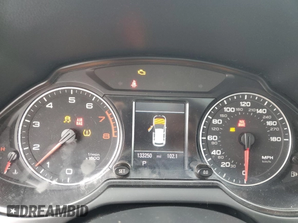 2011 Audi Q5 Premium Plus with VIN WA1DKAFP2BA060570, listed as a Copart auction lot 53668585 with 133,250 mi miles and Salvage title. Bid and sale history available at DreamBid. Image 9.