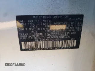 2024 Subaru Outback with VIN 4S4BTAAC6R3241258, listed as a Copart auction lot 80392094 with 50,899 mi miles and Salvage title. Bid and sale history available at DreamBid. Image 13.