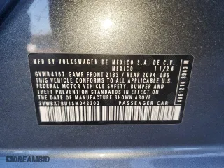 2025 Volkswagen Jetta Sport with VIN 3VWBX7BU1SM042302, listed as a Copart auction lot 53425385 with 6,894 mi miles and Clean Title. Bid and sale history available at carsss.com. Image 12.
