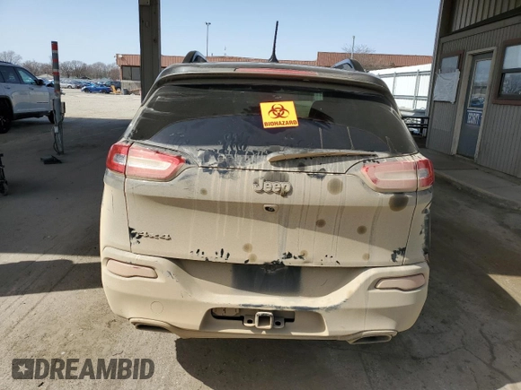 2015 Jeep Cherokee Latitude with VIN 1C4PJMCS6FW727357, listed as a Copart auction lot 49679635 with 178,558 mi miles and Salvage Title. Bid and sale history available at carsss.com. Image 6.