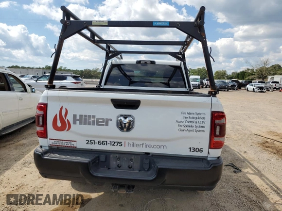 2022 Ram 2500 Tradesman with VIN 3C6UR4CJ6NG296638, listed as a Copart auction lot 73666954 with 44,519 mi miles and Salvage title. Bid and sale history available at DreamBid. Image 6.