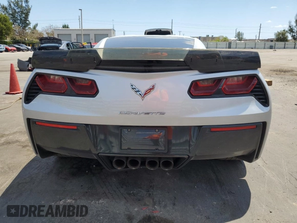 2019 Chevrolet Corvette 1LT with VIN 1G1YA2D78K5106441, listed as a Copart auction lot 53680845 with 27,206 mi miles and Salvage title. Bid and sale history available at DreamBid. Image 6.