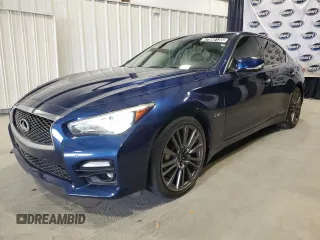 2016 Infiniti Q50 3.0t Red Sport 400 with VIN JN1FV7AR5GM452050, listed as a Copart auction lot 47588135 with 75,495 mi miles and Clean Title. Bid and sale history available at carsss.com. Image 1.