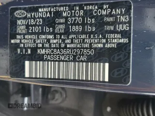 2024 Hyundai Venue SEL z VIN KMHRC8A36RU297850, wystawiony jako Copart lot #62451564 z przebiegiem 4 135 mil mil oraz Szkoda całkowita • Salvage title. Historia ofert i sprzedaży dostępna na DreamBid. Obrazek 14.